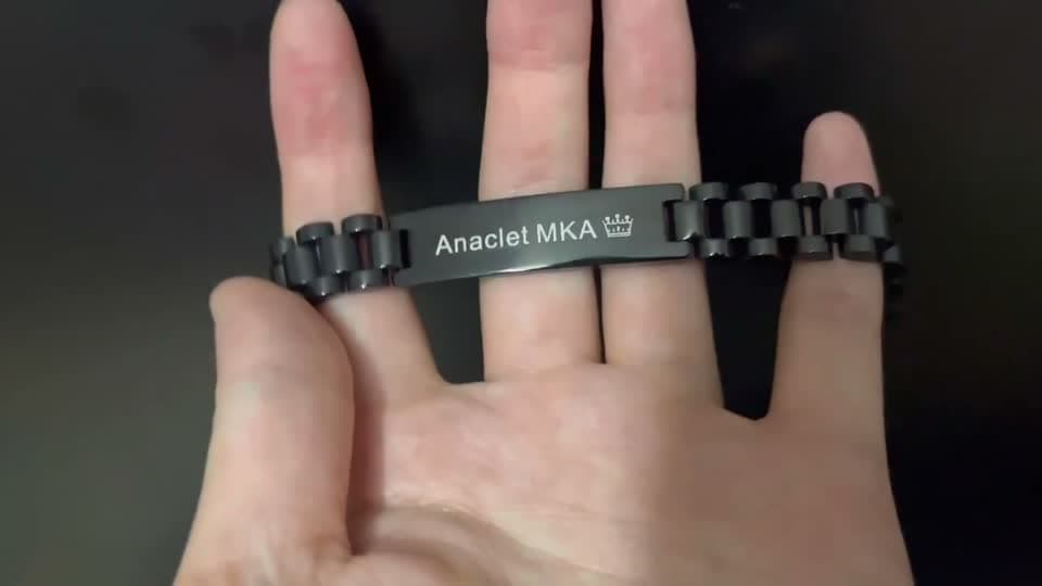 Custom Name Stainless Steel Watch-Band Bracelet — image 9